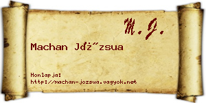 Machan Józsua névjegykártya